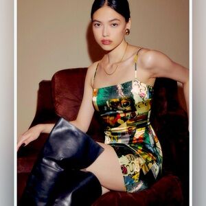 Reformation Kosta Dress in Collage Print